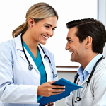 **

"A professional female doctor, fully clothed in modest medical attire, consults with a smiling patient in a bright and modern clinic, safe for work, appropriate content, perfect anatomy, professional setting, high quality medical illustration, family-friendly."

**