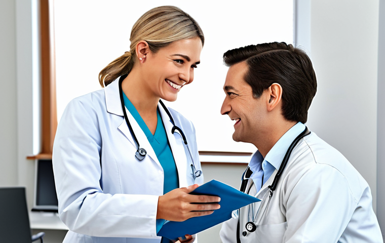 **

"A professional female doctor, fully clothed in modest medical attire, consults with a smiling patient in a bright and modern clinic, safe for work, appropriate content, perfect anatomy, professional setting, high quality medical illustration, family-friendly."

**