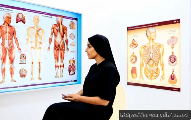 Home 17 위암 치료 최신 기술 - Photorealistic modern oncology suite in a leading Middle Eastern hospital, Arab female cancer specia...